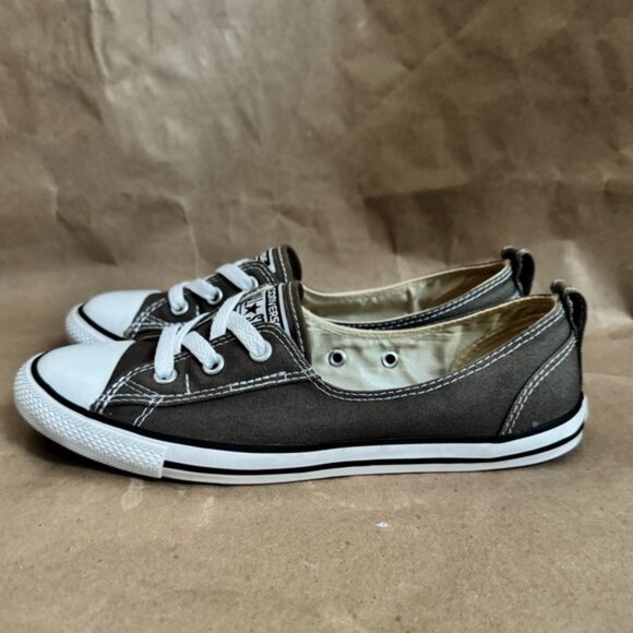 Converse All Star Grey Ballet Lace Slip On Sneakers. Size 7 - Picture 3 of 8